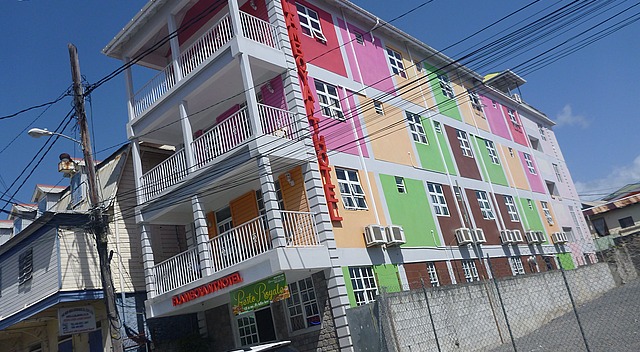 A colorful hotel